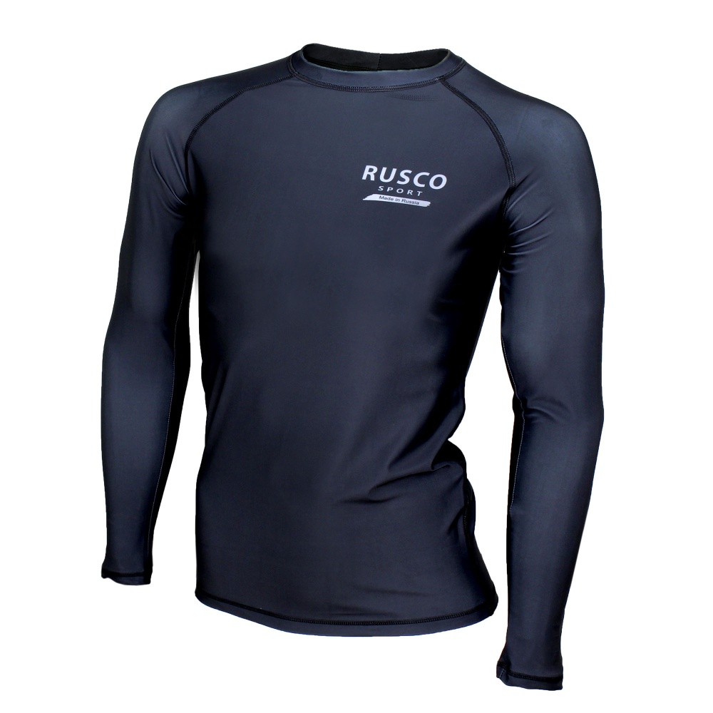 Рашгард длинный рукав Rusco Sport ONLY BLACK, детский