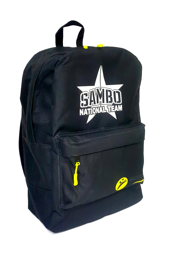 Рюкзак спортивный RUSCO SPORT модель CITY с логотипом Sambo, черный