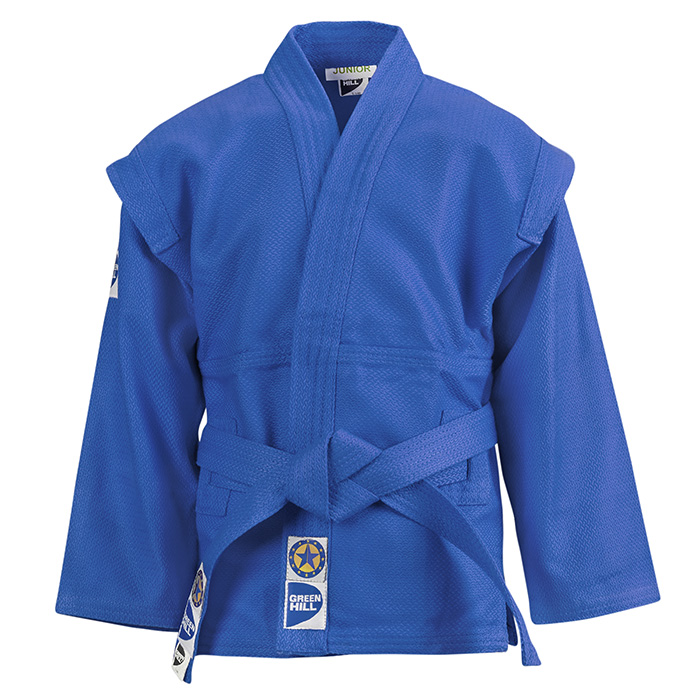 Куртка САМБО JUNIOR SCJ-2201 с поясом, синяя