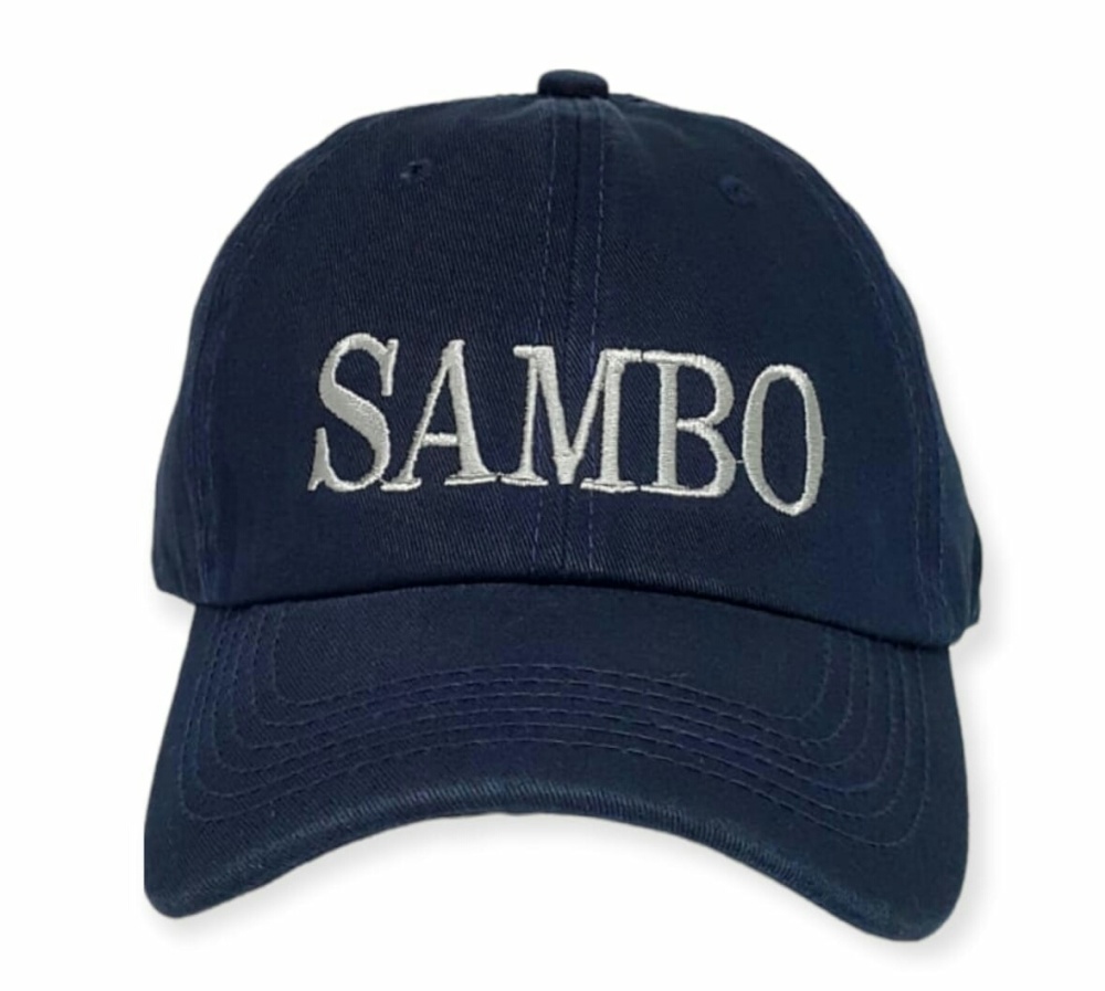Бейсболка спортивная SAMBO Russia 3D вышивка, синяя
