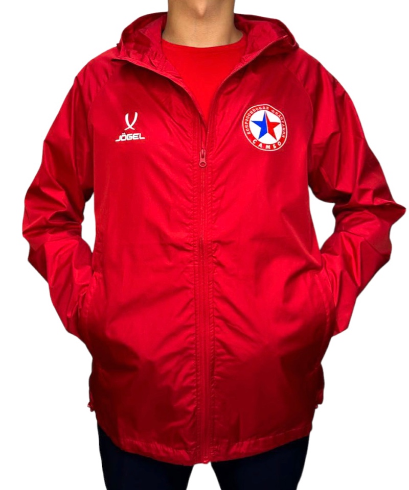 Куртка ветрозащитная Camp Lined Jacket, логотип  ВФС, красная