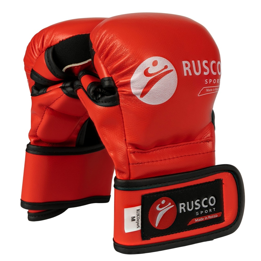 Перчатки для смешанных единоборств RUSCO SPORT, красный