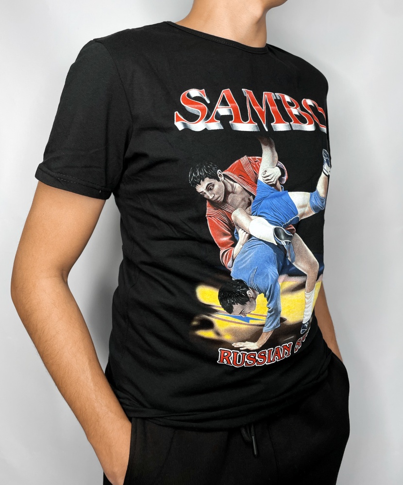 Футболка спортивная с логотипом SAMBO RUSSIAN SPORT 