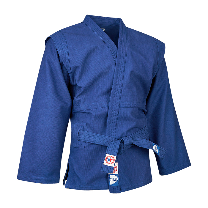 Куртка САМБО JUNIOR SCJ-10369 с поясом, синяя