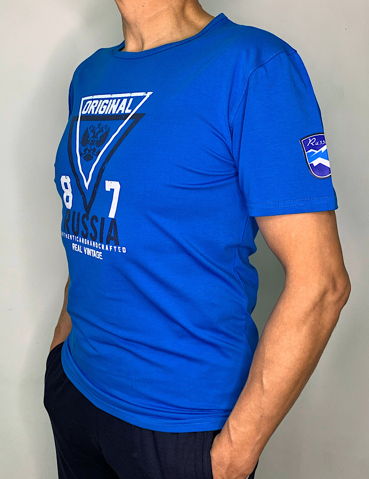 BO-58570 Футболка спортивная с логотипом RUSSIA 
