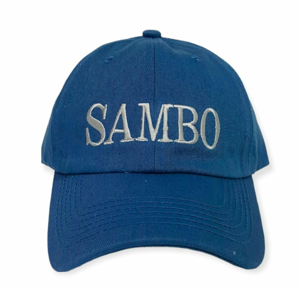 Бейсболка спортивная SAMBO Russia 3D вышивка, светло-синяя