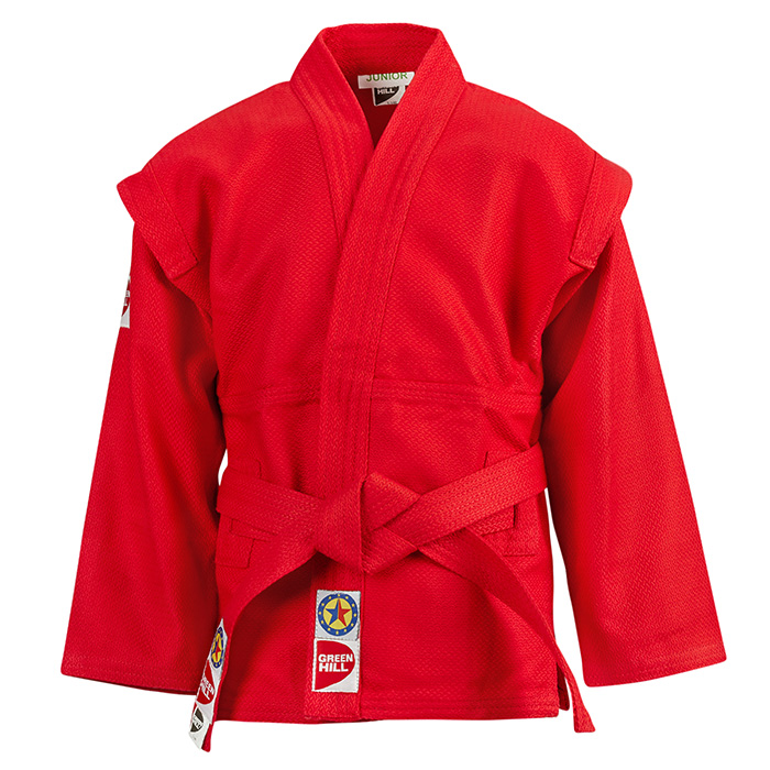Куртка САМБО JUNIOR SCJ-2201 с поясом, красная