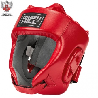 Шлем боксерский CHAMPION HGC-10303FBR для детей, одобренный Федерацией Бокса России красный