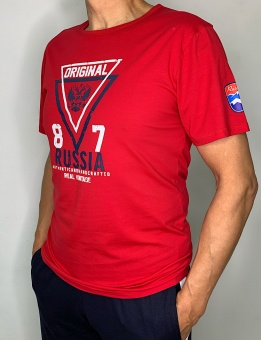 BO-58570 Футболка спортивная с логотипом RUSSIA 